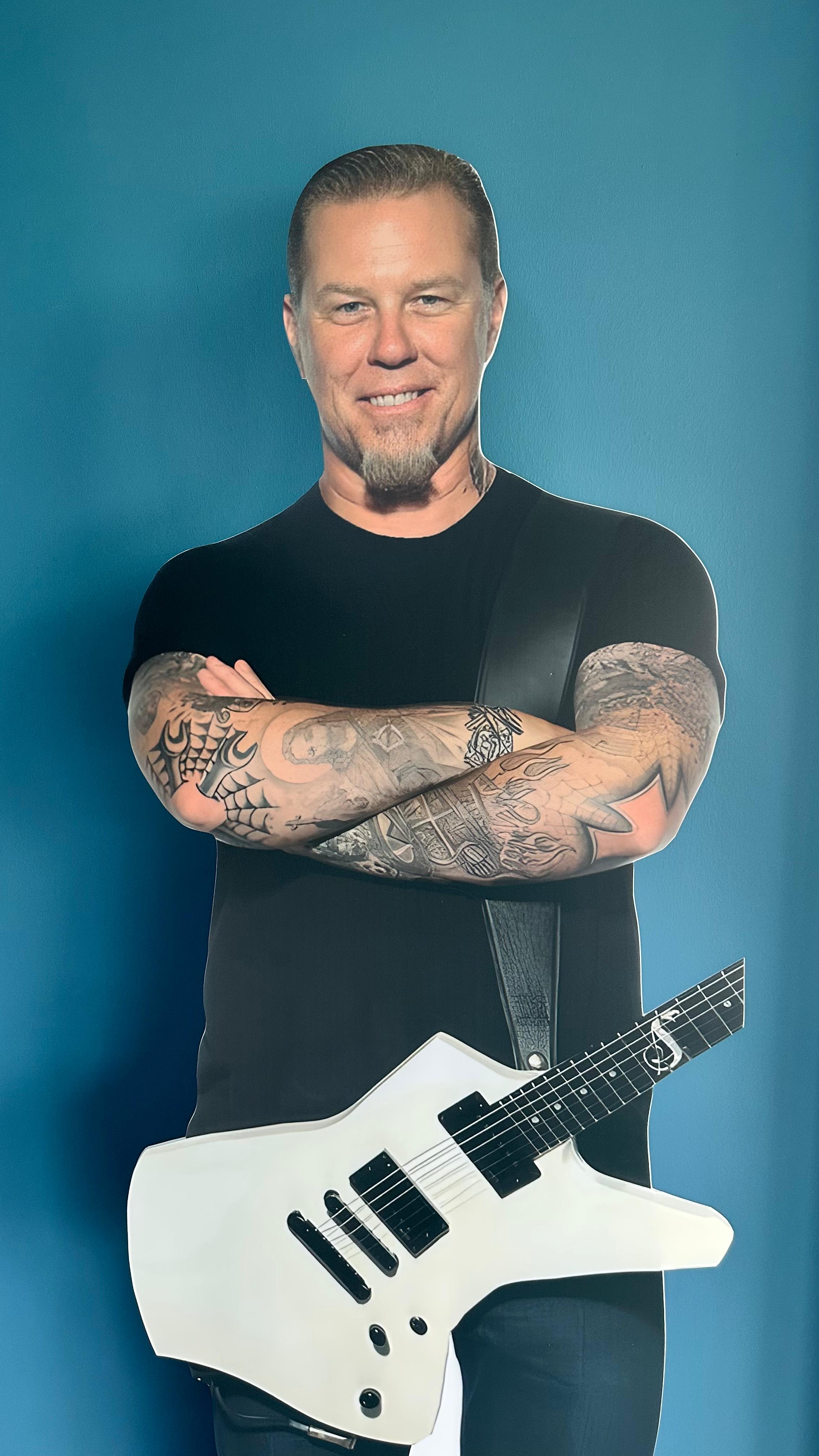 Figura de cartón de tamaño real de James Hetfield, Metallica, Rock Stars